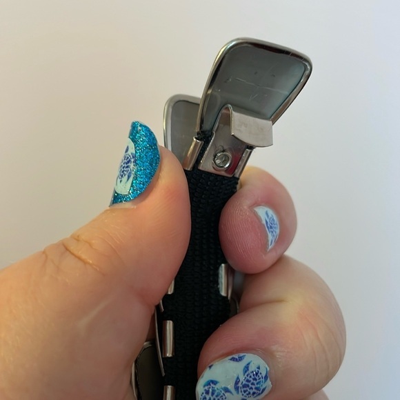 Unbranded Silver Colored Metal Rectangular Scale Elastic Belt OS - Picture 4 of 14